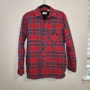 Backpacker Men's Red Outrider Quilted Flannel Jacket Size M bp-7002